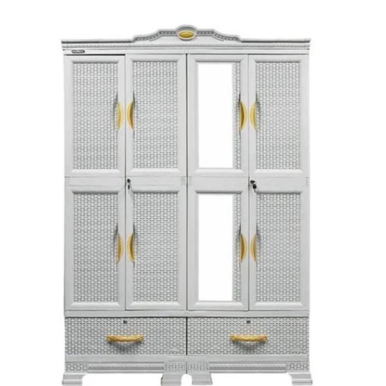 NAPOLLY - CABROTA 466 DK - lemari pakaian 4 pintu | lemari plastik 4 pintu napolly | lemari pakaian 