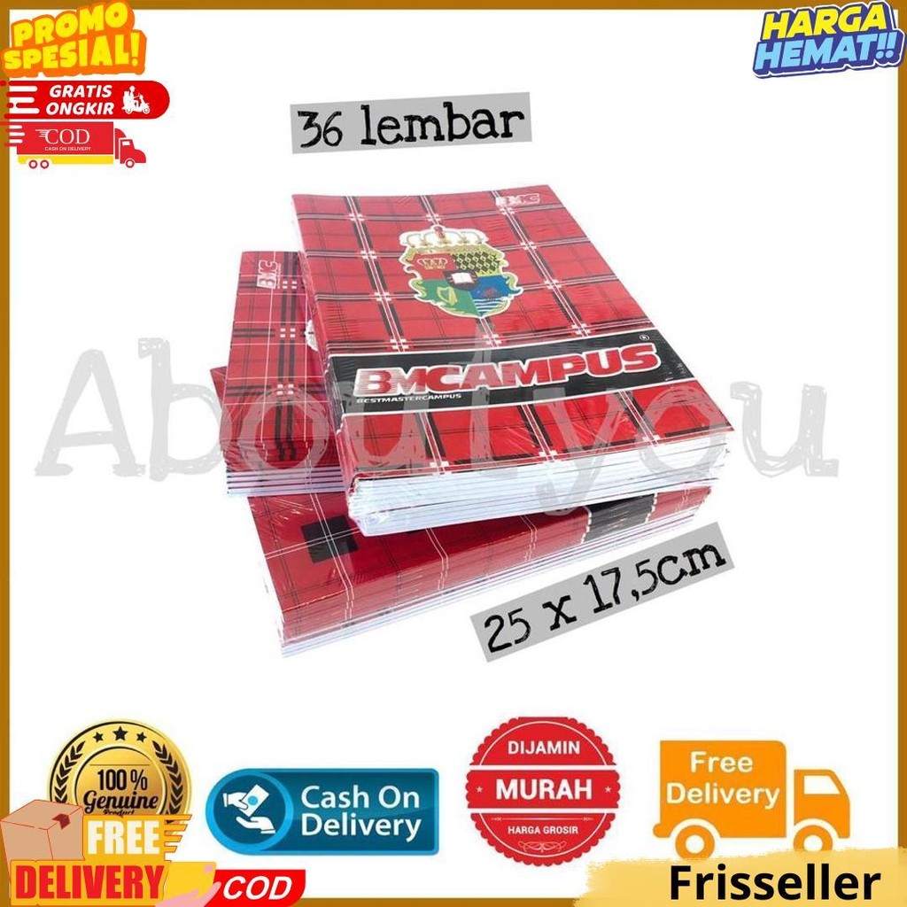 

Promo 1 Buku Tulis Besar Bm Campus Boxy 36 Lembar Premium Quality Murah D Promo 4.4