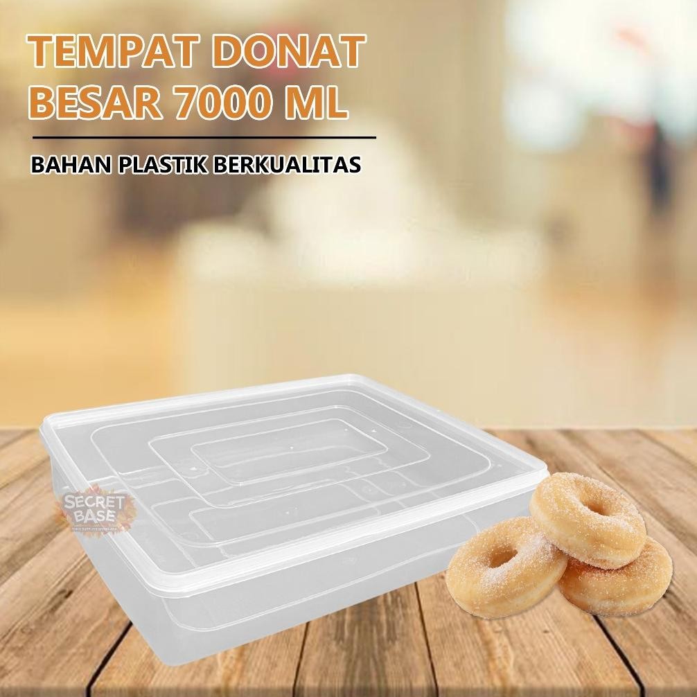 Tempat Donat Besar - Wadah Makanan Serbaguna 7000Ml / Kotak Plastik Rapat Limited