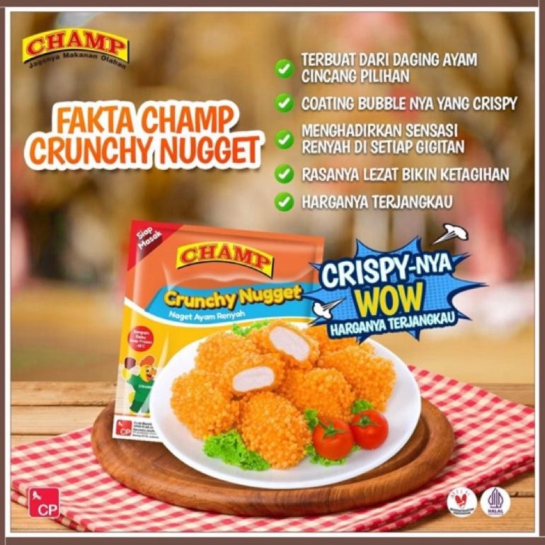 

Berkualitas Champ Crunchy Nugget 225Gr Berkualitas