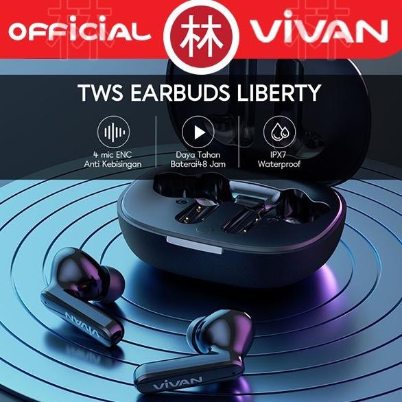 VIVAN T600NC Earphones Headset TWS Bluetooth 5.2 Waterproof IPX7 48H