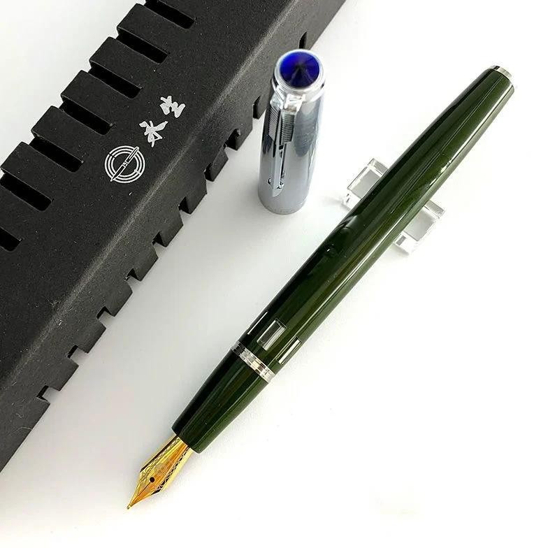 

Ws Resin Wingseng 601A Fountain Pens Piston Ink Blue Top Luxury Writhing Stationery Simple Classic Office Supplies