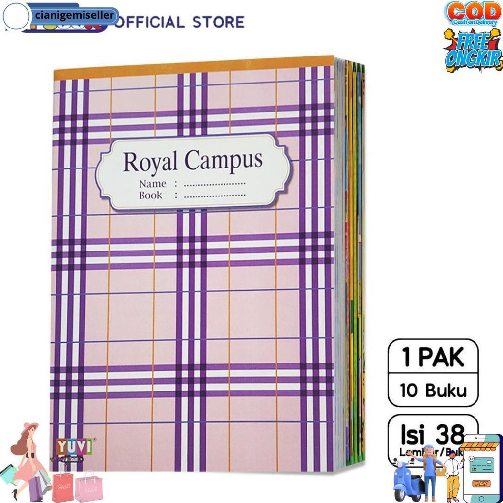 

My Book Yuvi Buku Tulis Royal Campus New Series 38 Lembar - 10 Buku D Promo 4.4