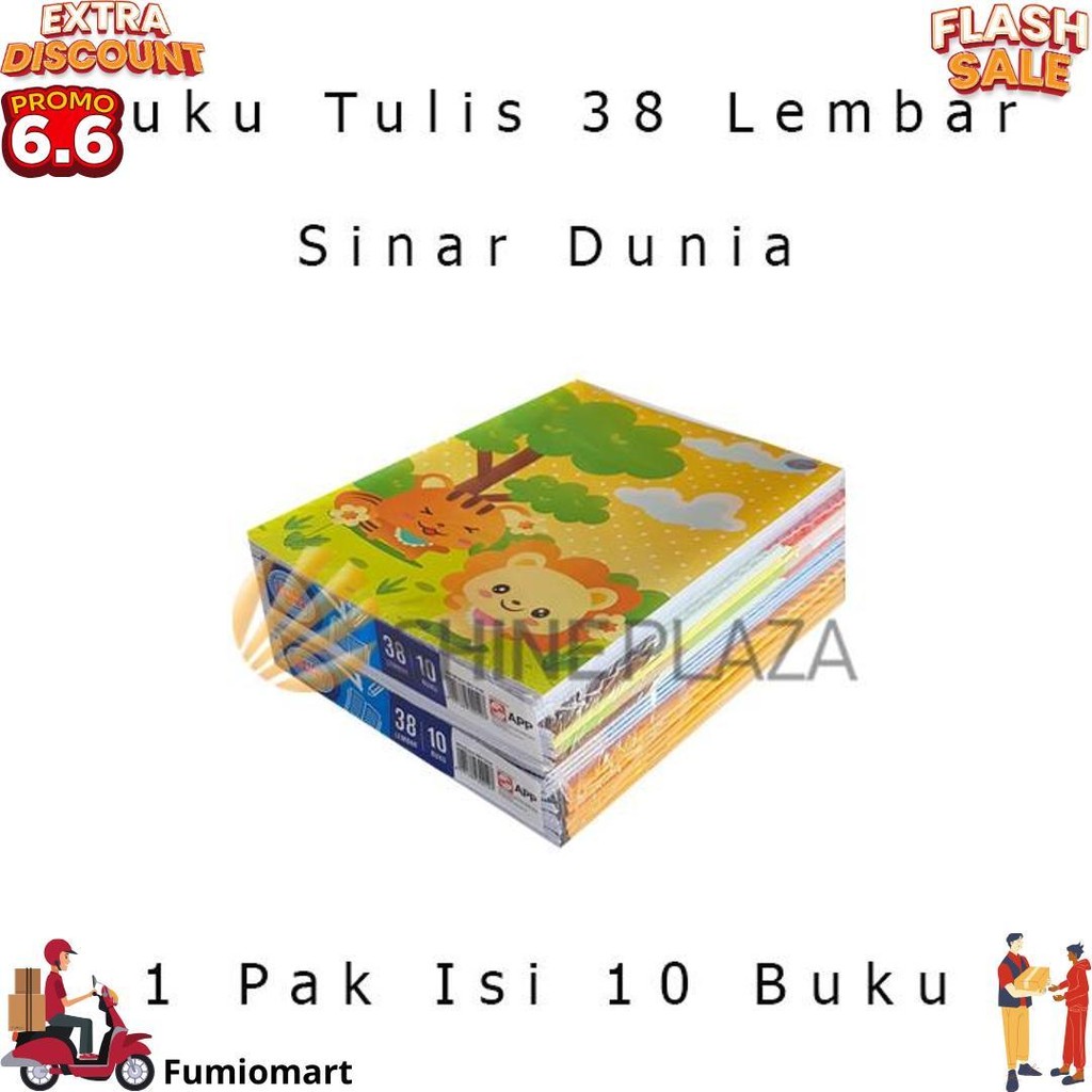 

[Pack] Buku Tulis Sidu 38 Lembar 1 Pak Isi 10 Buku Sinar Dunia D Promo 4.4
