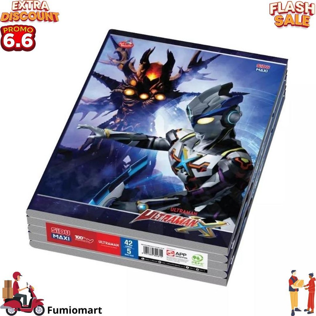 

(Perpak) Buku Tulis Sidu 42 Lembar Maxi B5 Boxy- 1 Pak / 5 Buku D Gratis Ongkir