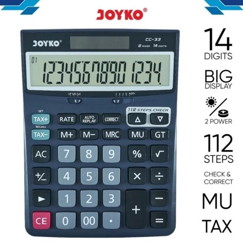 

Gd-324 An85 Joyko Cc-33 Check & Correct 14 Digit Kalkulator Model Spt Casio Dj-240D Murah