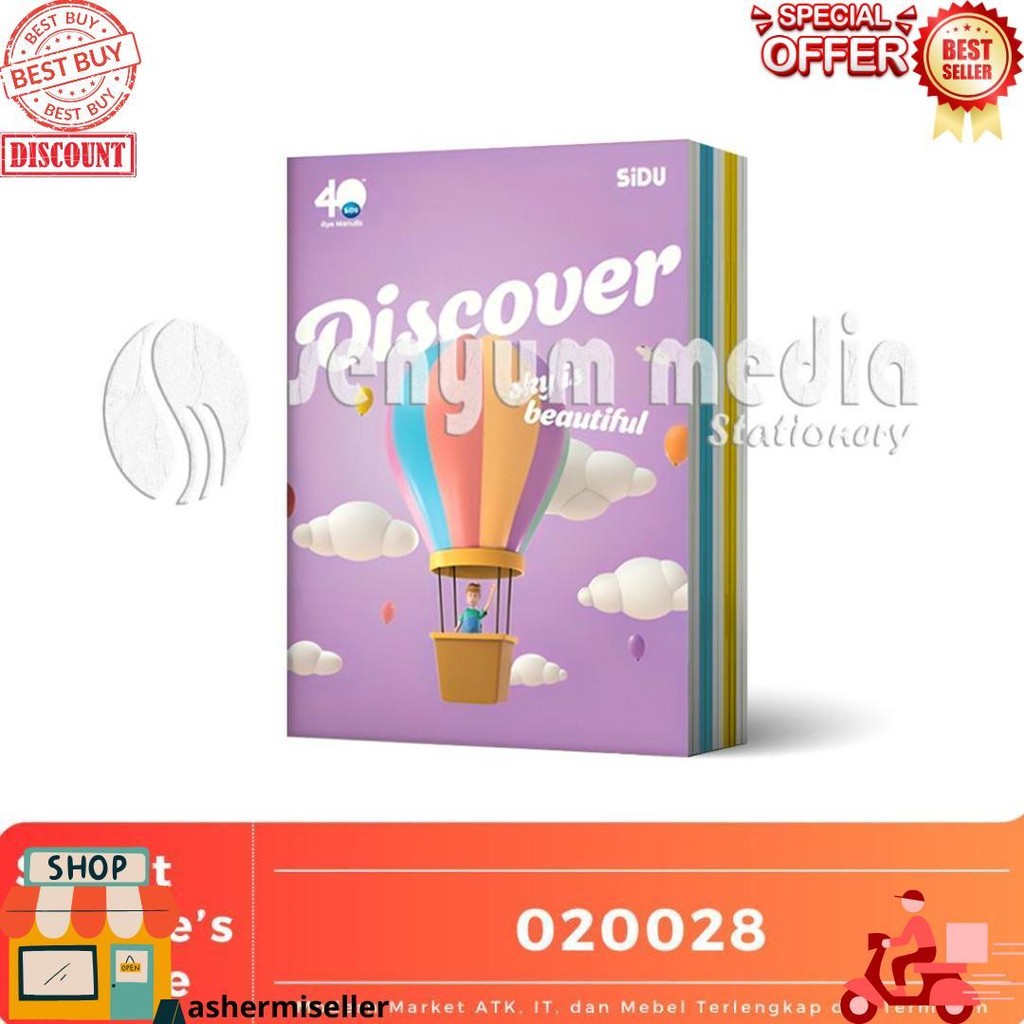 

Buku Tulis Sinar Dunia Sidu 38 Lembar Random Character (1 Pack Isi 10 Buku) (S:Pak) D Gratis Ongkir