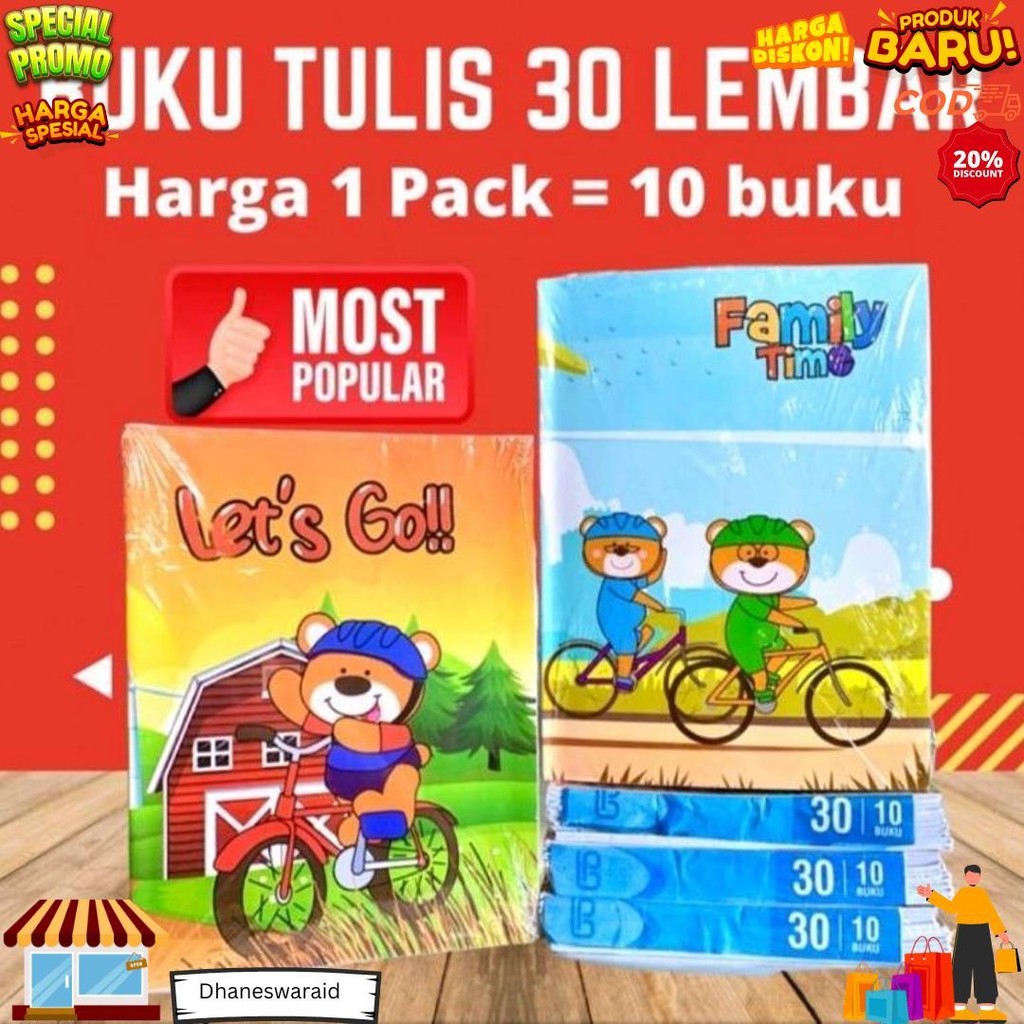 

Buku Tulis Isi 30 Lembar Termurahh Isi 10Pcs D Promo 4.4
