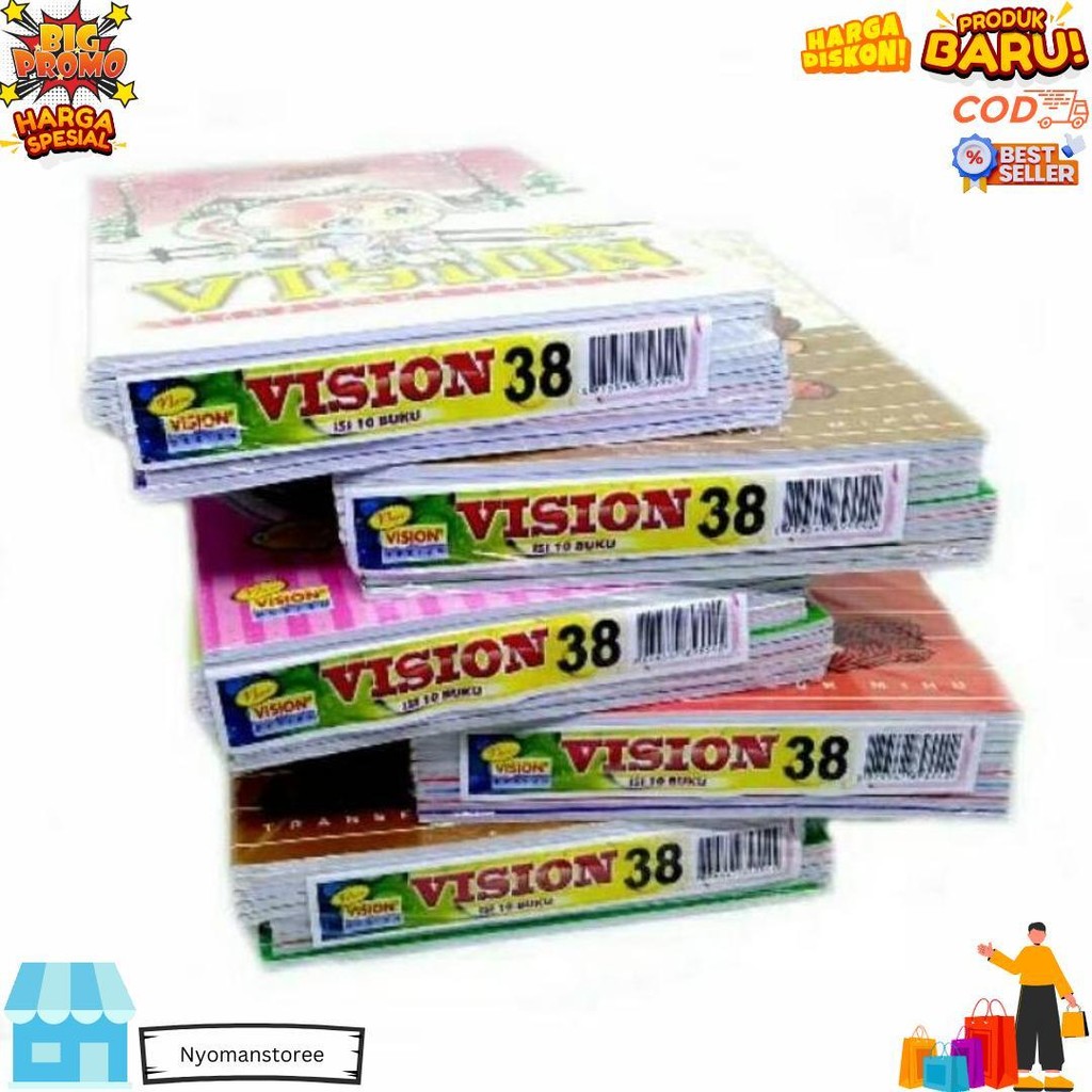 

Buku Tulis Vision 38 Lembar Per Pak Isi 10 Buku / 1 Pak 10 Buku Vision 38 Lembar D Best Seller