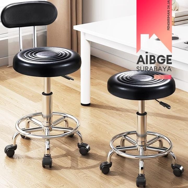 [Surabaya Express]Kursi Bar Besi Kursi Putar Hidrolik Kursi Salon Dengan Roda Kursi Cafe Bulat Kursi