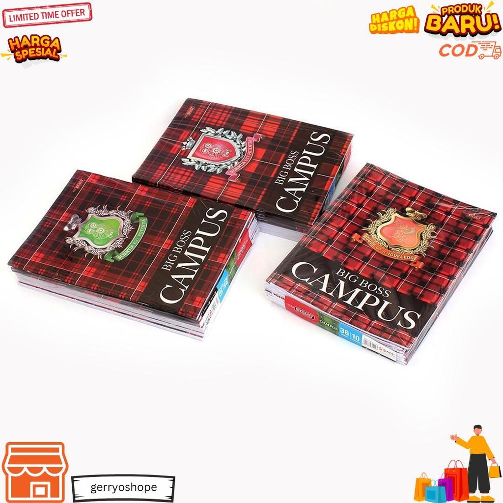 

Big Boss Buku Tulis Eb 36 Campus Ukuran 250X180Mm 1Pack (10Pcs) D Promo 4.4