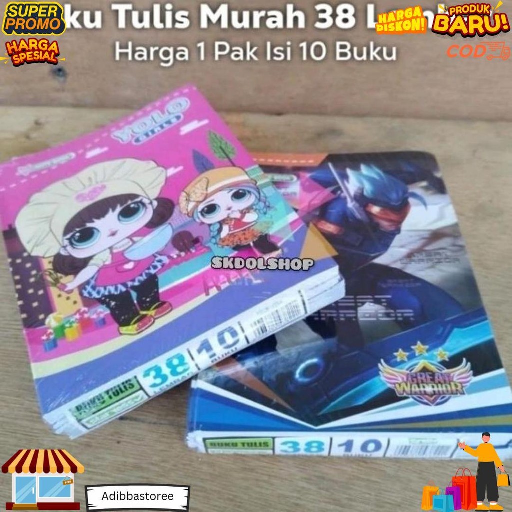 

Buku Tulis Murah Buku Tulis 38 Lembar 1 Pck Isi10 Buku Uk Kwarto Buku Tulis Biasa D Promo 4.4