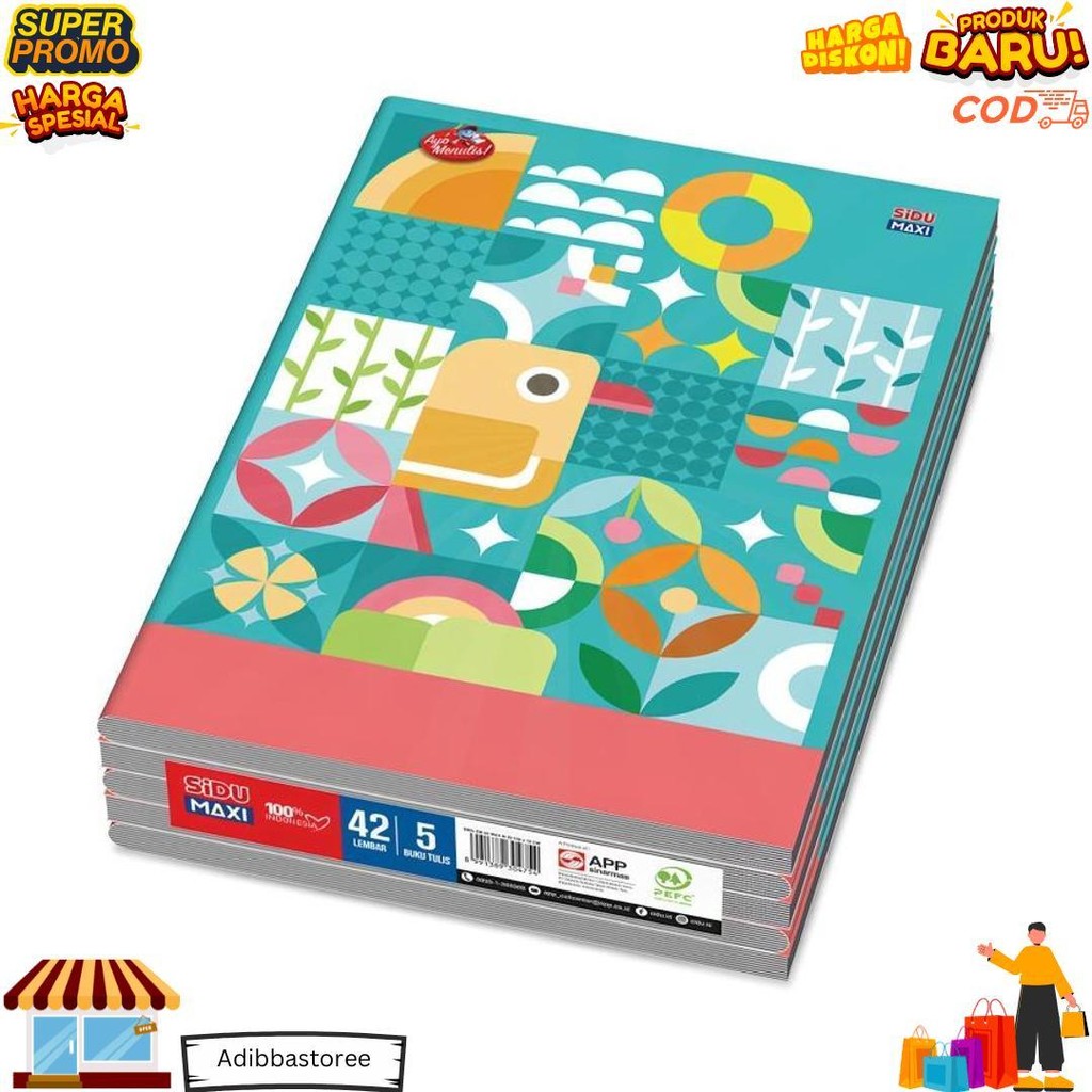 

Buku Tulis Sinar Dunia Sidu Maxi Boxy Isi 42 Lembar Per Pack Isi 5 Pcs D Terlaris