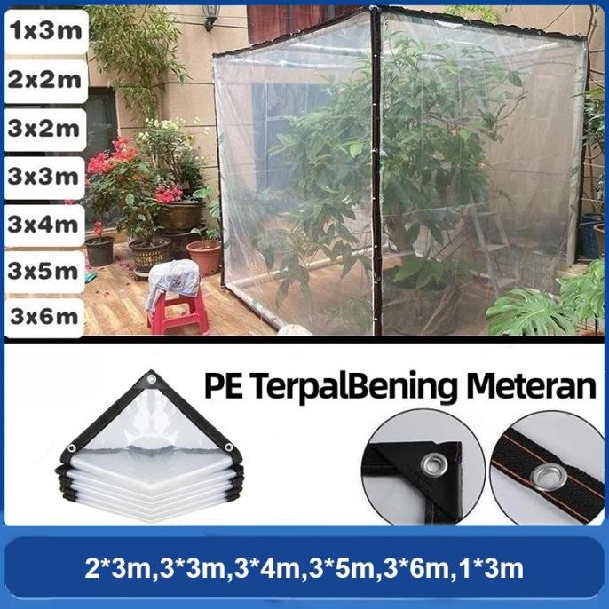 Kanopi tahan air film plastik kain kerai transparan tahan hujan