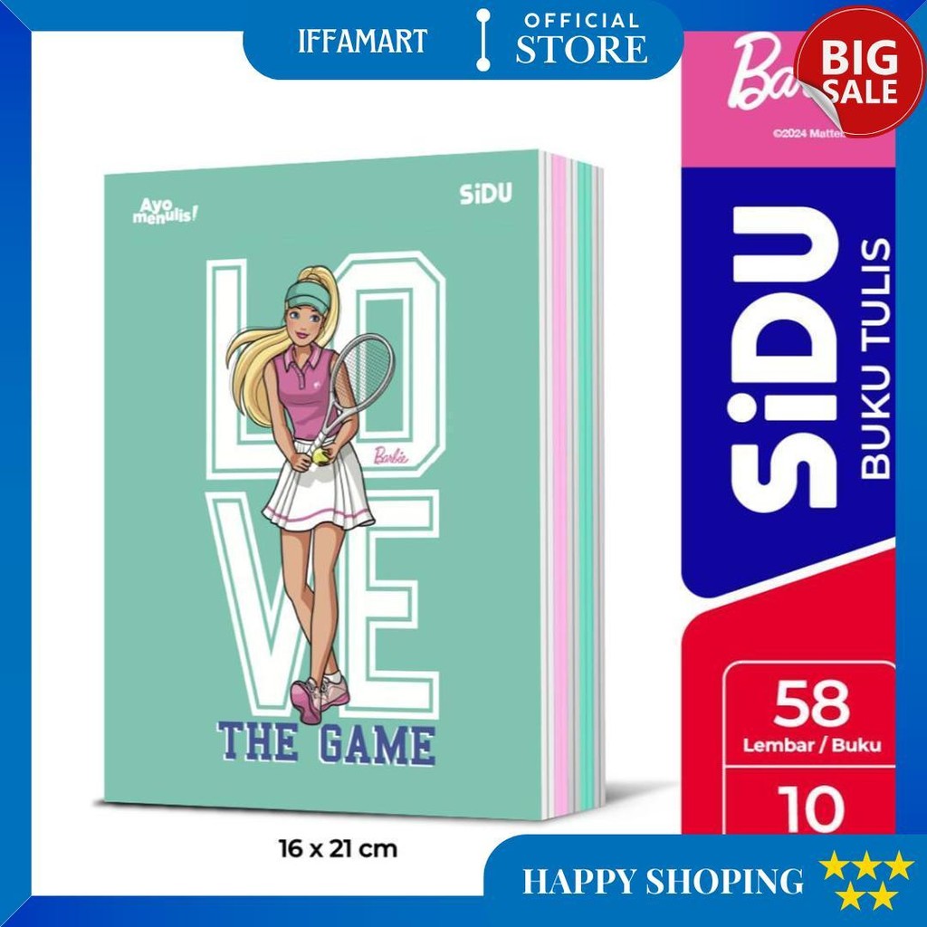 

[Stationery Spectrum] Sidu Buku Tulis Barbie 58 Lembar - 10 Buku Sdu Eb 58 Bb D Promo 4.4