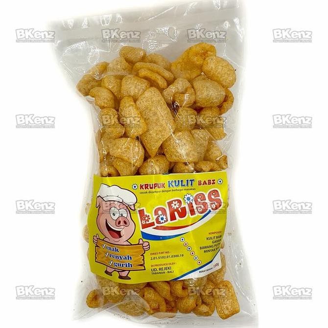 

tersedia kerupuk rambak babi krupuk kulit rejeki lariss bali 150gr &bubble wrap