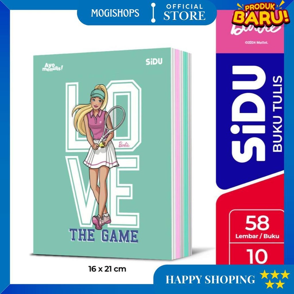 

[Stationery Spectrum] Sidu Buku Tulis Barbie 58 Lembar - 10 Buku Sdu Eb 58 Bb D Best Seller