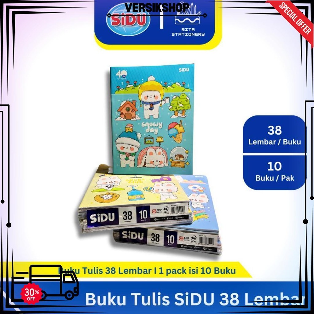 

Sidu Buku Tulis Isi 38 Lembar Sinar Dunia Qwarto Kuarto - 1 Pak 10 Buku D Terlaris