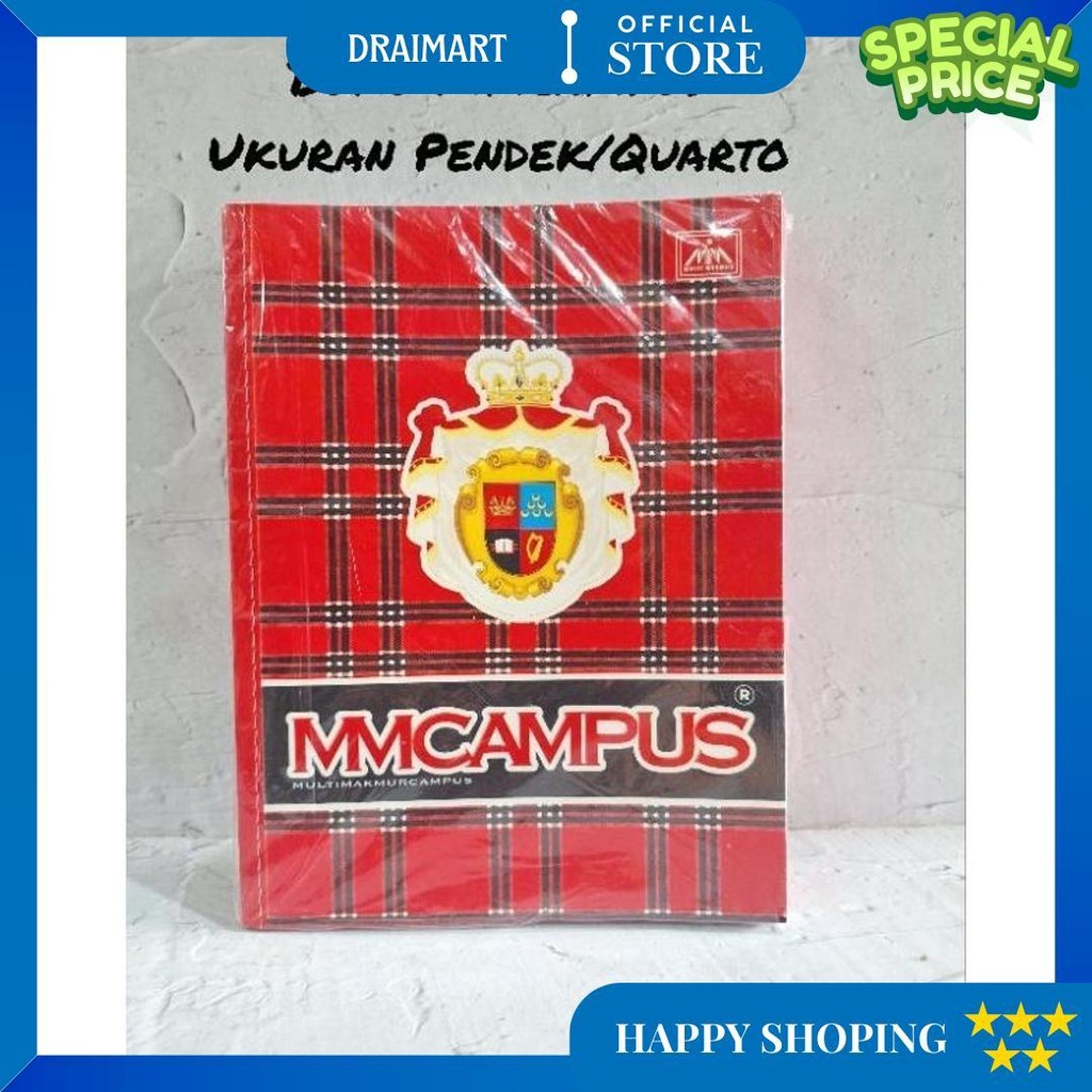 

(10 Pcs) Buku Tulis Quarto Pendek Mm Campus 38 Lembar D Cod
