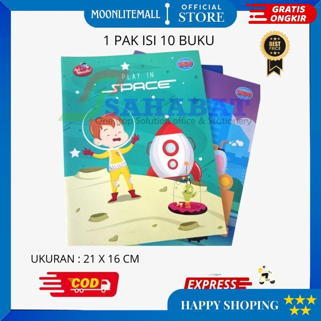 

Sidu Buku Tulis 32 Lembar / Buku Tulis Murah / Buku Anak Sekolah 1 Pak Isi 10 Buku D Promo 4.4
