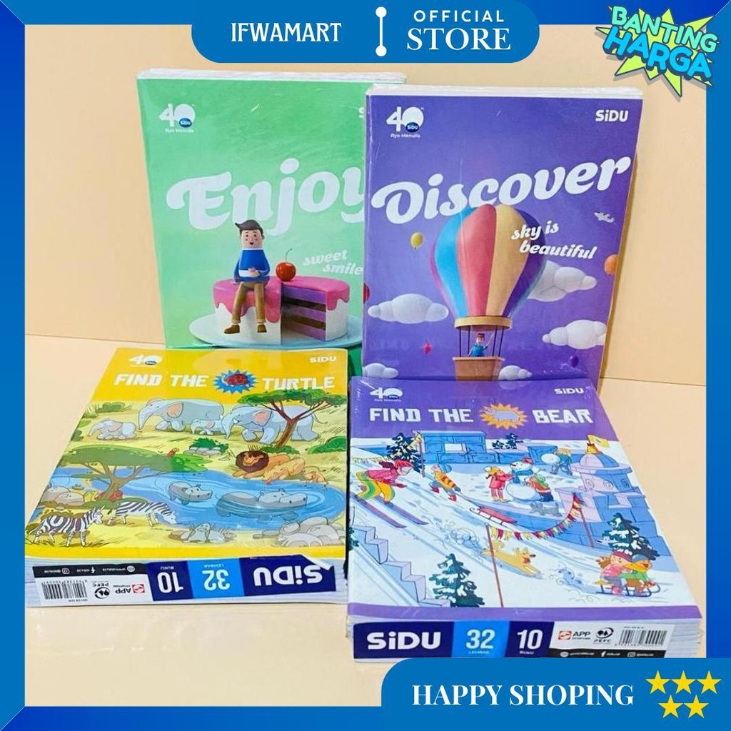 

Buku Tulis Sidu 32 Lembar / 1Pack ( 10Pcs ) Buku Tulis Sidu 32Lembar D Gratis Ongkir