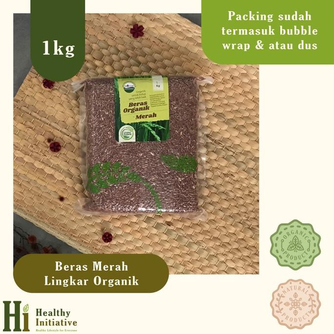 

tersedia beras merah lingkar organik 1kg vakum