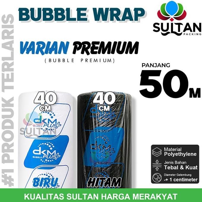 

tersedia plastik bubble wrap 40cm x 50m dkm plus premium termurah gojek grab