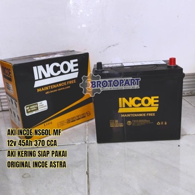 Ready Stock Aki Mobil Suzuki Ertiga, Baleno, Aerio Accu Incoe Ns60L Mf Kering