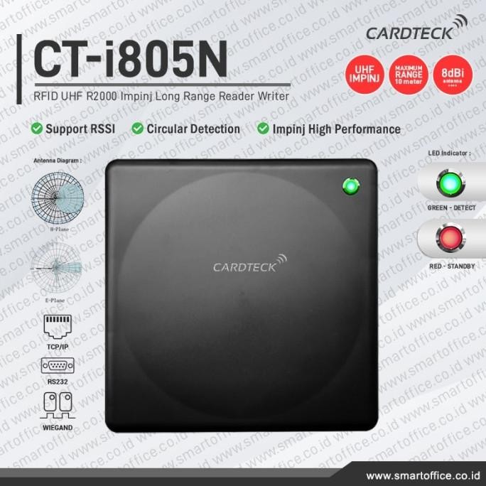 Diskon UHF Long Range Reader UHF IMPINJ Reader RFID Jarak Jauh Cardteck i805N