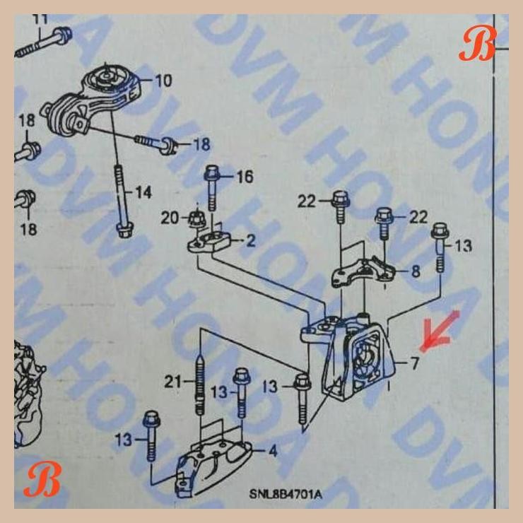 [DVM] ENGINE MOUNTING KIRI IR CIVIC 1.8 FD/CIVIC 2.0 AT FD