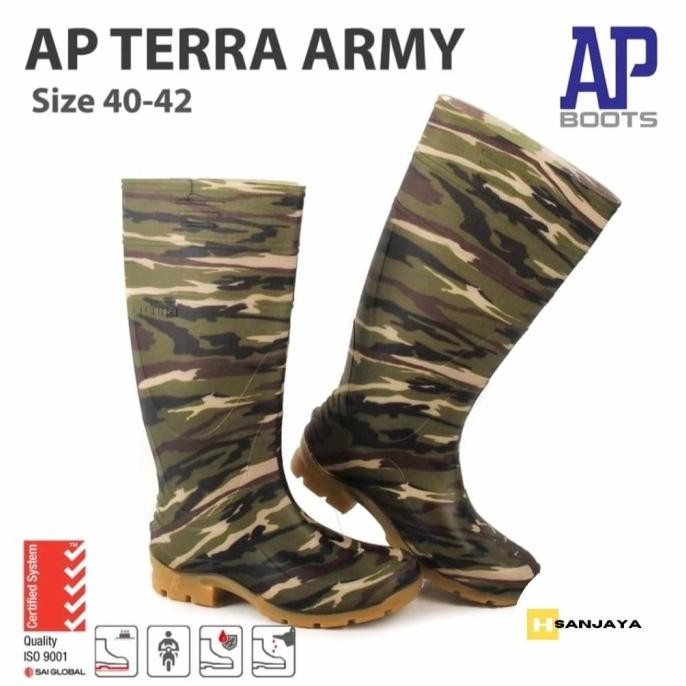 Diskon ap terra army / AP Terra Army boots / sepatu safety / murah meriah