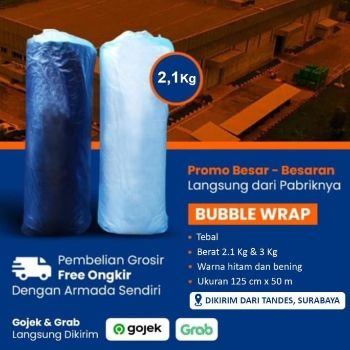 

tersedia bubble wrap roll hitam bening 125 cm x 50 meter berkualitas