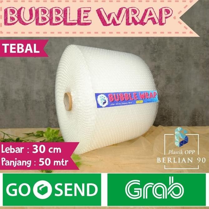 

tersedia bubble wrap 30 cm x 50 m / bubble wrap bening khusus gojek grab