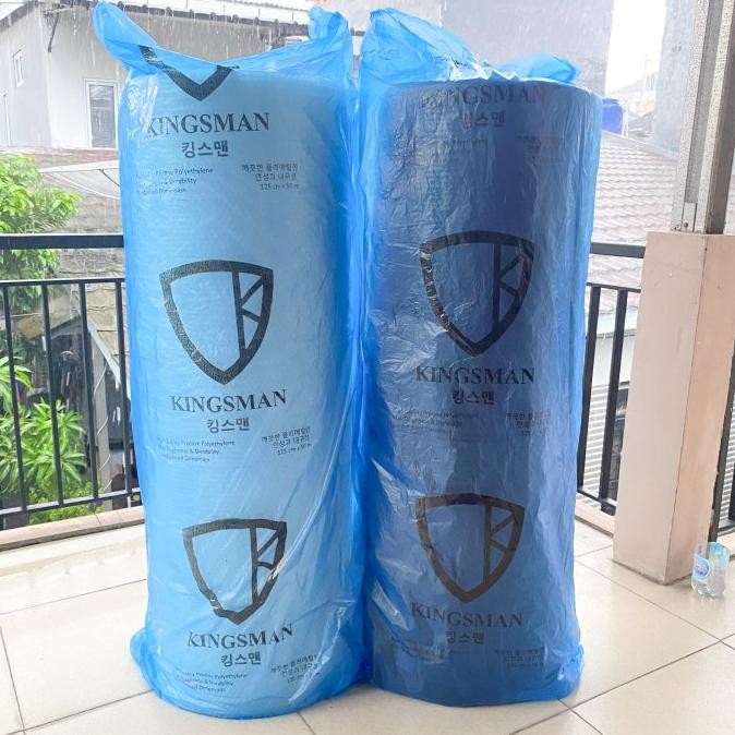 

tersedia bubble wrap roll premium kingsman murah bening & hitam 125cm x 50m 2 kg - bubble plastik packing murah