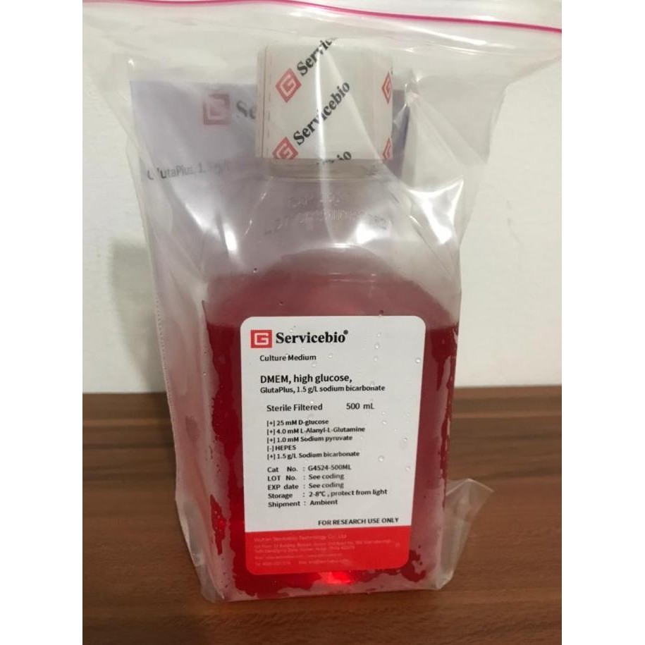 DMEM, High Glucose, GlutaPlus, 1.5 g/L Sodium Bicarbonate 500ml