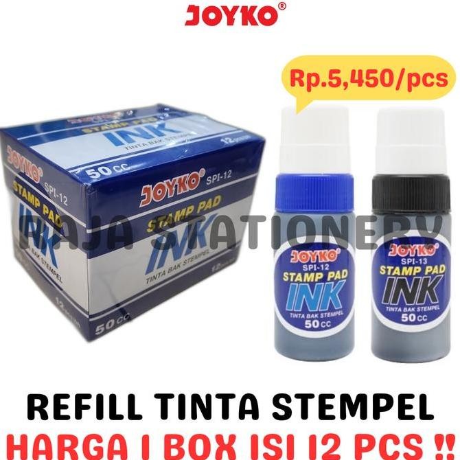 

JOYKO STAMP PAD INK REFILL BLACK BLUE RED GREEN PURPLE ISI ULANG TINTA STEMPEL JOYKO HITAM BIRU MERAH HIJAU UNGU BOX LUSIN [12PCS]
