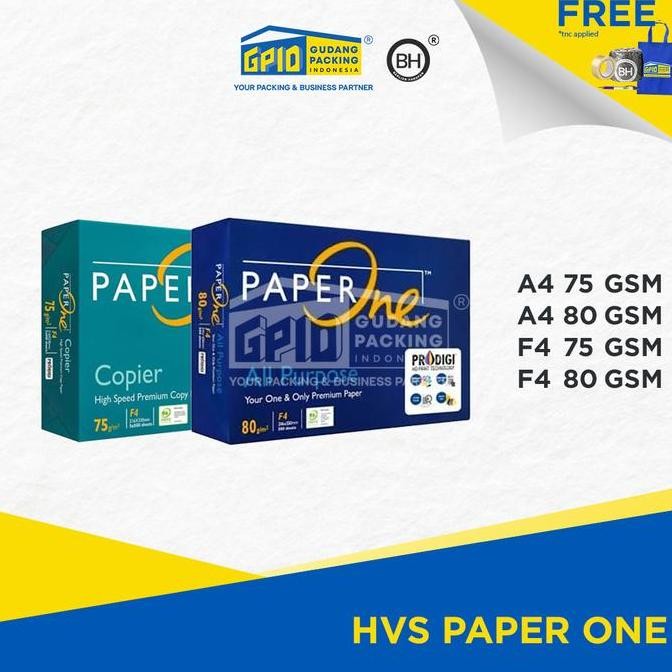 

PAPER ONE - Kertas HVS (A4 / F4) Gramasi (75 / 80) Gsm murah