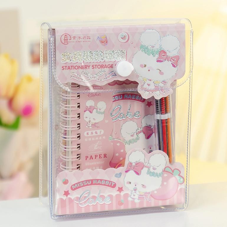 

df-8 rwet-23 BUKU BINDER NOTE BOOK + STICKER STIKER 2 D LUCU W - 56 Premium Terlaris