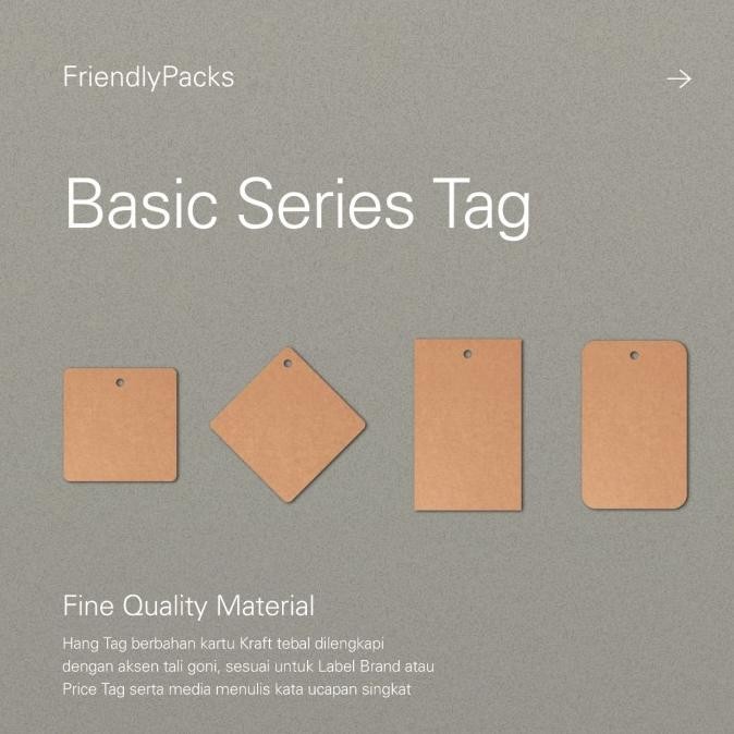 

Basic Series Tag - Kraft Paper 500gsm - Hang Tag murah