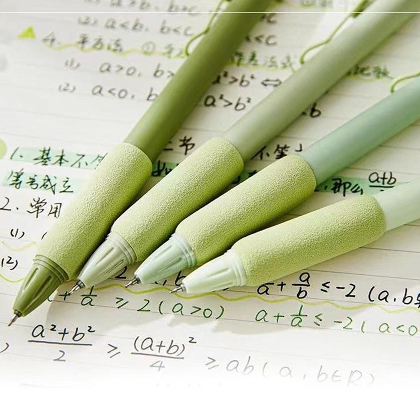 

[original] 4pcs/pack pena matcha gel lucu untuk tulisan sekolah kawaii green tea mocha pena netral perlengkapan kantor anak alat tulis hadiah [terlaris] [terbaik]