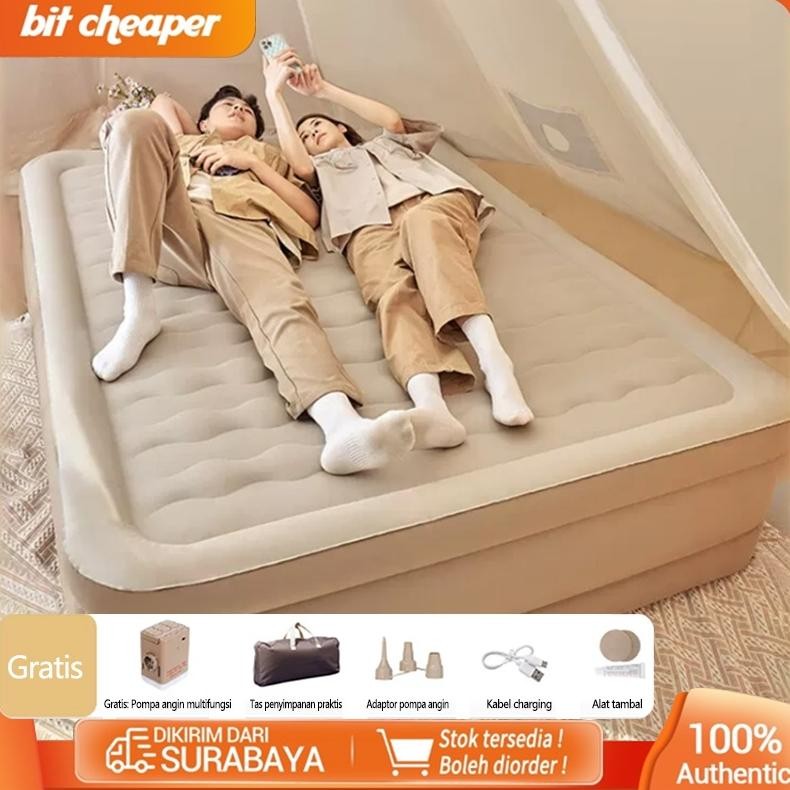 200*180*25 Kasur sofa tiup/pompa pengisian listrik kasur besar/kasur berkemah portabel besar/kasur u