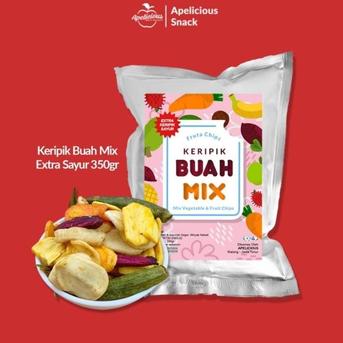

APELICIOUS - KERIPIK BUAH MIX EXTRA KRIPIK SAYUR 350gram - CEMILAN CAMILAN SNACK DIET SEHAT DS