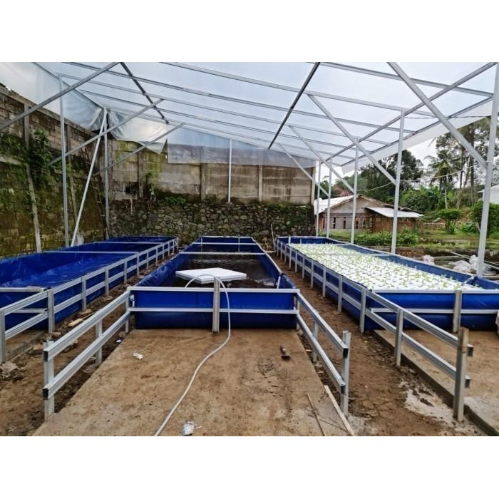 Terpal Kolam Ikan 5X2X1M Techpaulin - Kolam Terpal - Kolam Lele