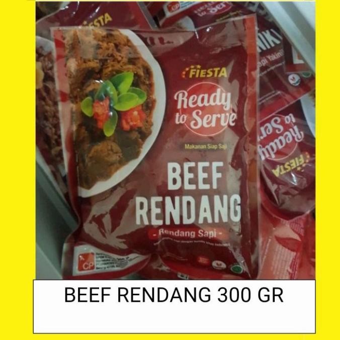 

Fiesta ready to serve beef rendang 300 gr / daging sapi rendang instan LAT
