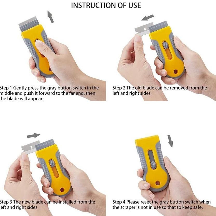 

[original] mata pisau refill 100pcs cutter scraper kape pisau pengupas stiker serbaguna untuk scraper replacement blade - scraper knife - mata pisau refill scraper kape razo blade razor - pisau serbaguna scraper knife blade for car sticker mobil