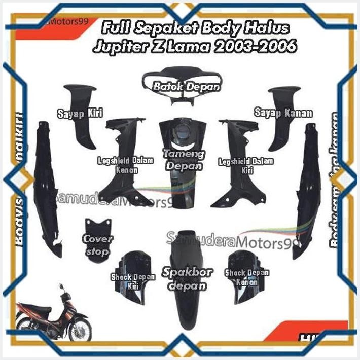 [SMS] FULL 1 SET BODY HALUS JUPITER Z LAMA 2003-2006 HITAM