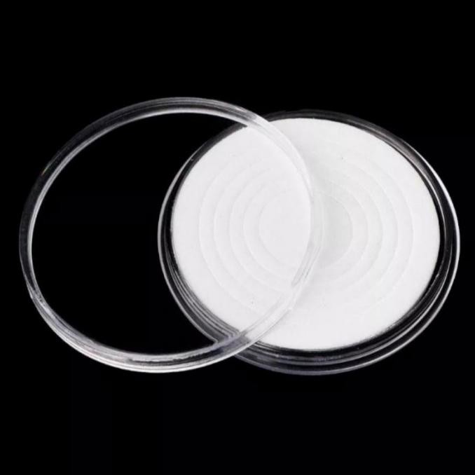 Pelindung Koin Kapsul Coin Bulat 46 Mm Busa Transparan Box Plastik Original