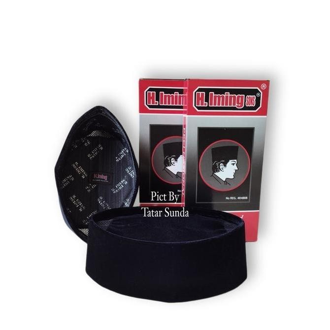 COD Peci Kopiah Kopyah Hitam Haji Iming Original Tinggi 7 8 9 10 Cm Songkok Nasional Model Ac Ukuran