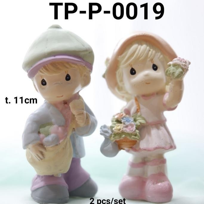 Produk Baru Tp-P-0019 Cake Topper Hiasan Kue Patung Anak Precious Moment