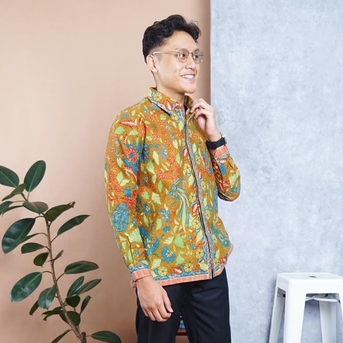 NONA RARA -JOAQUIN L0018, BAJU ATASAN BATIK KEMEJA PRIA MODERN TERMURAH